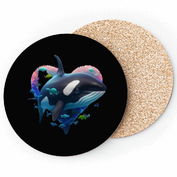 Discover Orca Is My Valentine Coasters