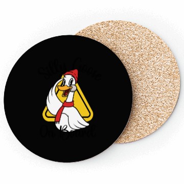 Discover Silly Goose On Board, Sign Silly Goose Funny Yield Coasters