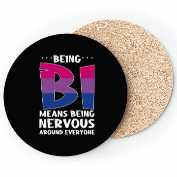 Discover Being Bi Bisexual Pride Kawaii Cat Coasters