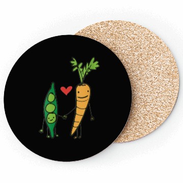Discover womens carrot and peas v neck Coasters