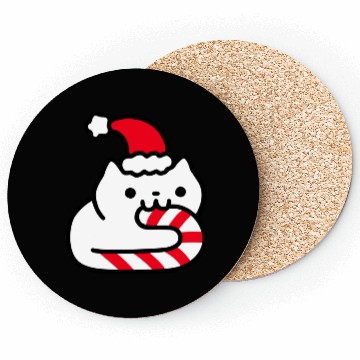 Discover Candy Cane Cat Coasters