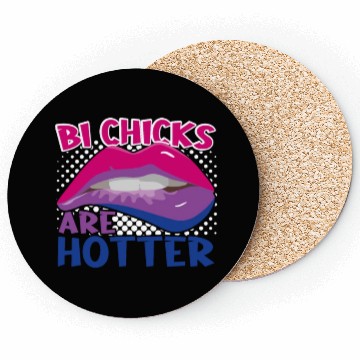 Discover Bi Chicks Are Hotter Bisexual Pride Flag Lips Coasters