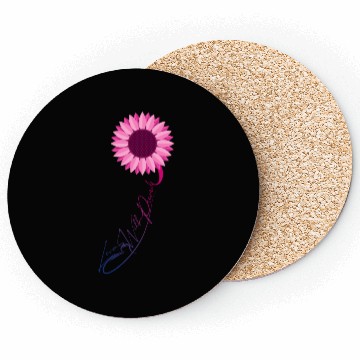 Discover Love Will Prevail Bisexual Sunflower Bi Pride Coasters