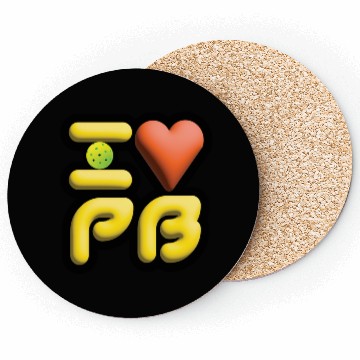 Discover I Love Pickleball PB1 Coasters