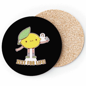Discover Cute Lemon and Bird Zest For Life Coasters