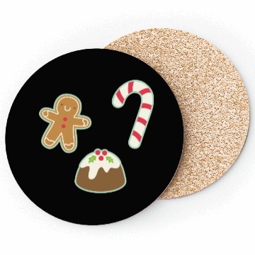 Discover Cute Gingerbread Man Candy Cane and Christmas Coasters