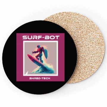 Discover Duotone Robot Surfer Coasters
