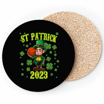 Discover Kids Basketball St Patricks Day Lucky Basketball Coasters