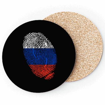 Discover Russian flag fingerprints Coasters