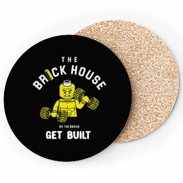 Discover The Brick House, Hit The Bricks, Get Built - Gym Coasters