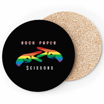 Discover Rock Paper Scissors | Funny Lesbian Pride LGBT Coasters