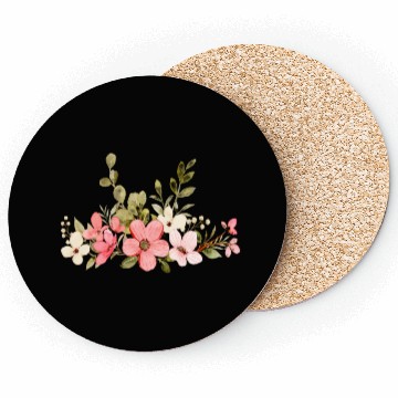 Discover pink flower Coasters