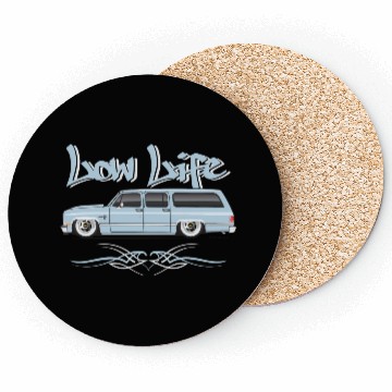 Discover low life Light Blue Coasters