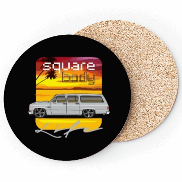 Discover square Light Silver Coasters