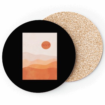Discover Responsive Abstract warm Deser, inspirational mean Coasters