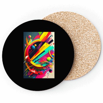 Discover Colorful Abstract Poster Coasters