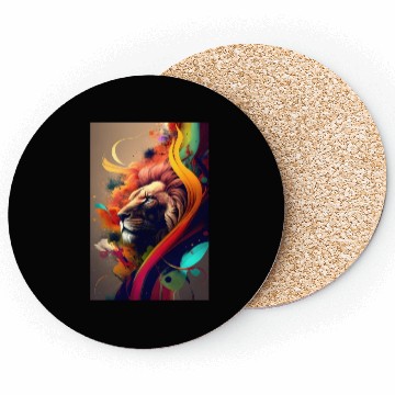 Discover Lion Head Abstract Coasters