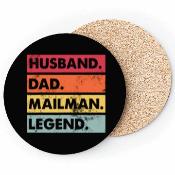 Discover Husband Dad Mailman Legend Funny Postal Workerdadg Coasters