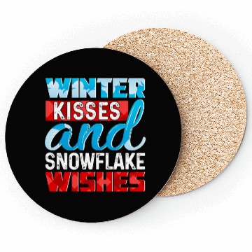 Discover Winter Kisses And Snowflake Wishes Coasters