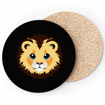 Discover Royal Cartoon Lion - King of the Jungle 8 Coasters
