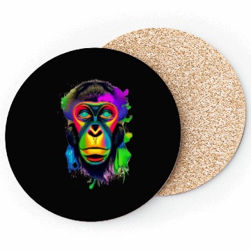 Discover Monkey in colours Coasters