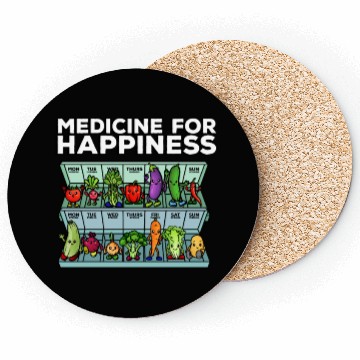 Discover Medicine For Happiness Vegetable Dose Daily Coasters