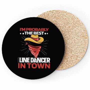 Discover Line Dance Line Dancing Cowboy Hat Coasters