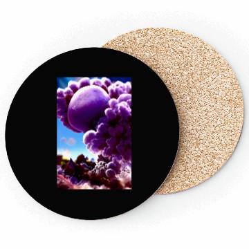 Discover Above the clouds, A purple landscape Coasters