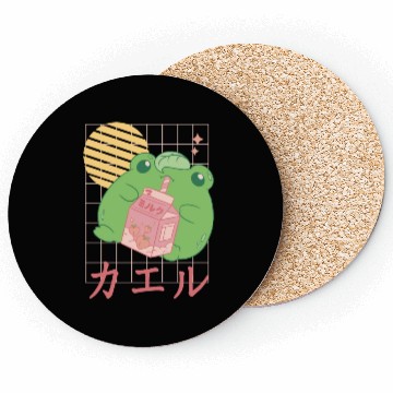 Discover Strawberry Milk Frog Japanese Coasters