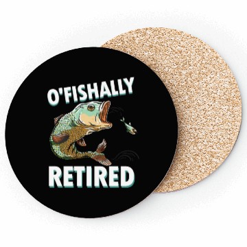 Discover Ofishally Retired Fishing Retro Retirement Fishing Coasters