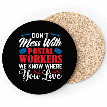Discover Postal Worker, postal worker, mailman, postman Coasters