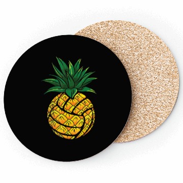 Discover Funny Pineapple Volleyball Coasters
