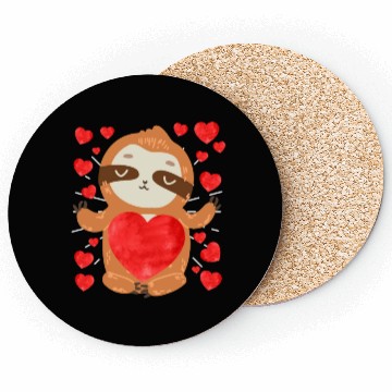 Discover Couple love you my sloth Valentine's Day Coasters