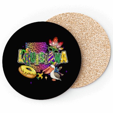 Discover New Orleans Men Women Louisiana Mardi Gras Outfit Coasters