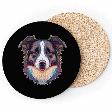 Discover Border Collie Fantasy Dog Coasters