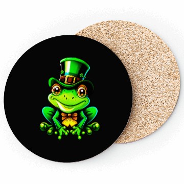 Discover Saint Patrick's Day Frog Lucky Charm Coasters