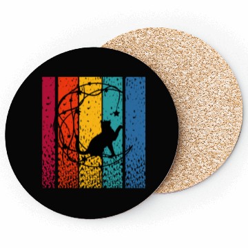 Discover Cat Retro Creative Coasters