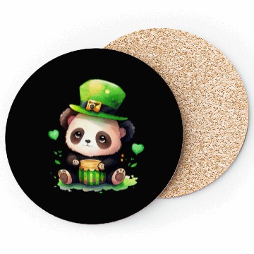 Discover St Patrick's Day Irish Funny Panda Saint Patrick Coasters