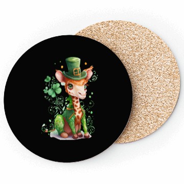 Discover St Patrick's Day Irish Cute Giraffe Saint Patrick Coasters
