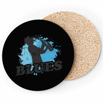 Discover Blues Saxophone Music Trumpet Coasters