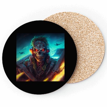 Discover ZOMBIE IRON MAIDEN (version 13) Coasters