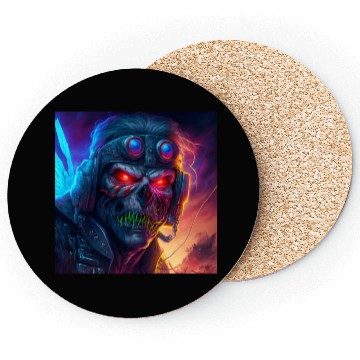 Discover ZOMBIE IRON MAIDEN (version 9) Coasters