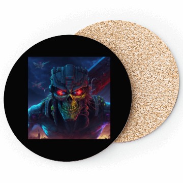 Discover ZOMBIE IRON MAIDEN (version 11) Coasters