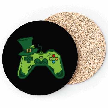 Discover St Patricks Day Boys Men Controller Gaming Gamer Coasters