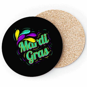 Discover Green Lettering For Mardi Gras Coasters