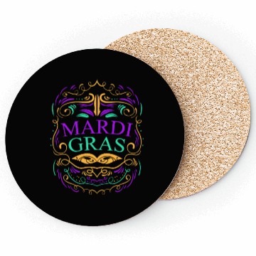 Discover Lettering And Ornaments For Mardi Gras Coasters