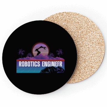 Discover Robot Robotics Engineer Retro Coasters
