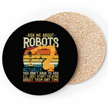 Discover Robot Robotics Engineer Retro Coasters