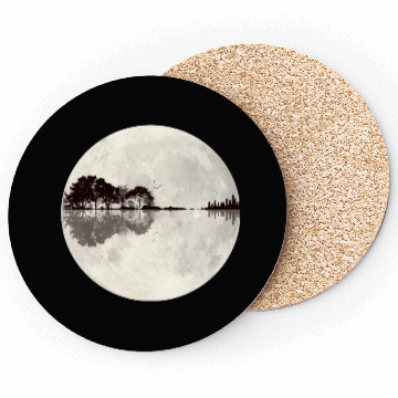 Discover Moon Light Guitar Nature Design Coasters