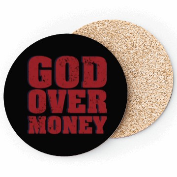 Discover God Over Money Coasters
